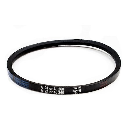 D&D A24/4L260 Classical V-Belt, 26 in Outside Length, 1/2 in Top Width, 1 Ribs A24/4L260